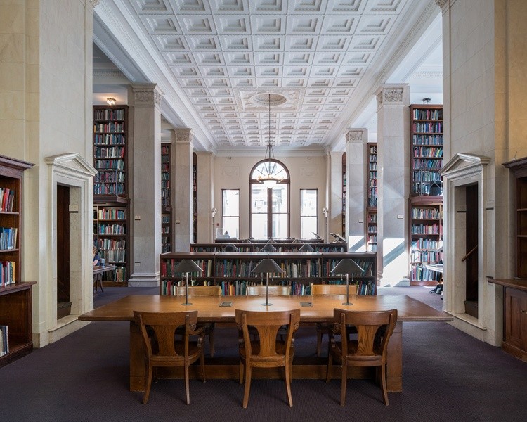 Avery Library 300 Level Music & Arts Library main study space - a wide area with study carrels, tables, and natural light